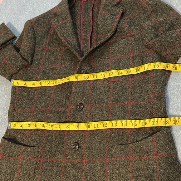 Devan Vincent Tweed Wool Sports Coat Jacket Blazer Medium Equestrian Safari Boho - Picture 4 of 13